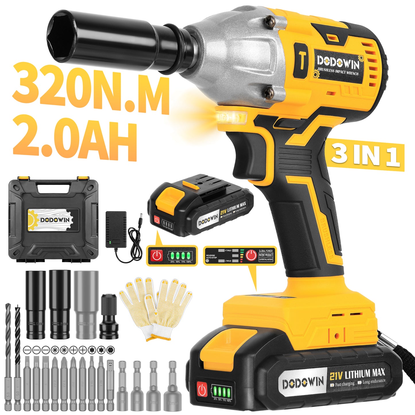 DODOWIN Cordless Impact Wrench