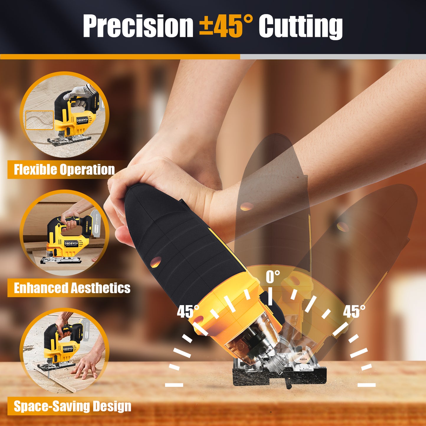 DODOWIN Cordless Jig Saw for Dewalt 20V Battery (No Battery)