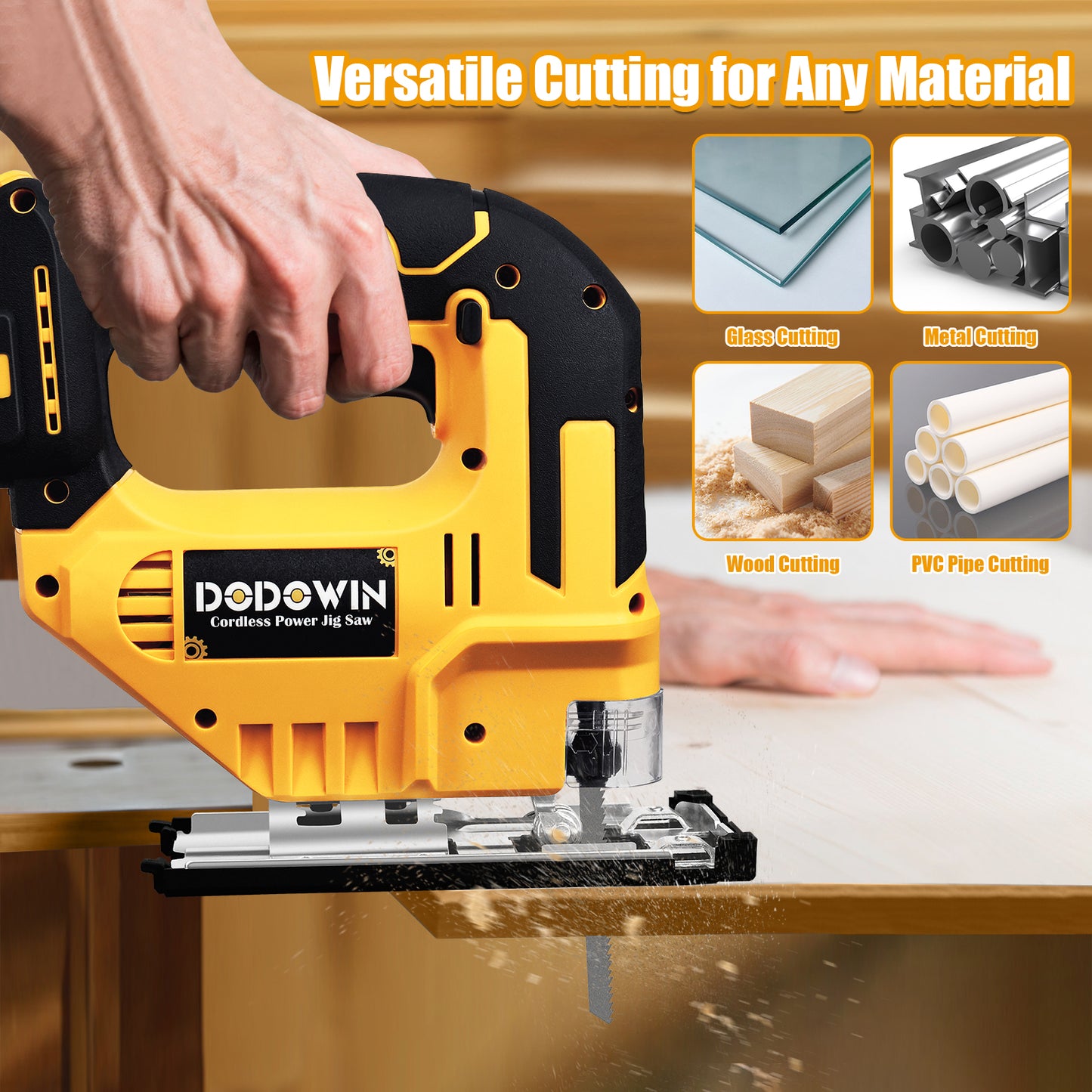 DODOWIN Cordless Jig Saw for Dewalt 20V Battery (No Battery)