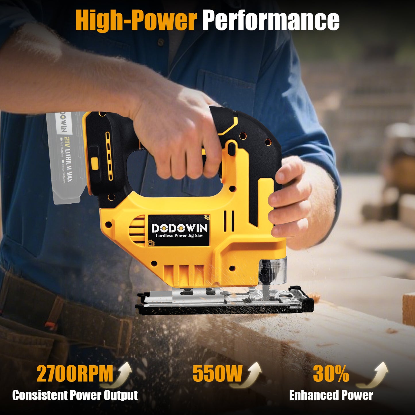 DODOWIN Cordless Jig Saw for Dewalt 20V Battery (No Battery)