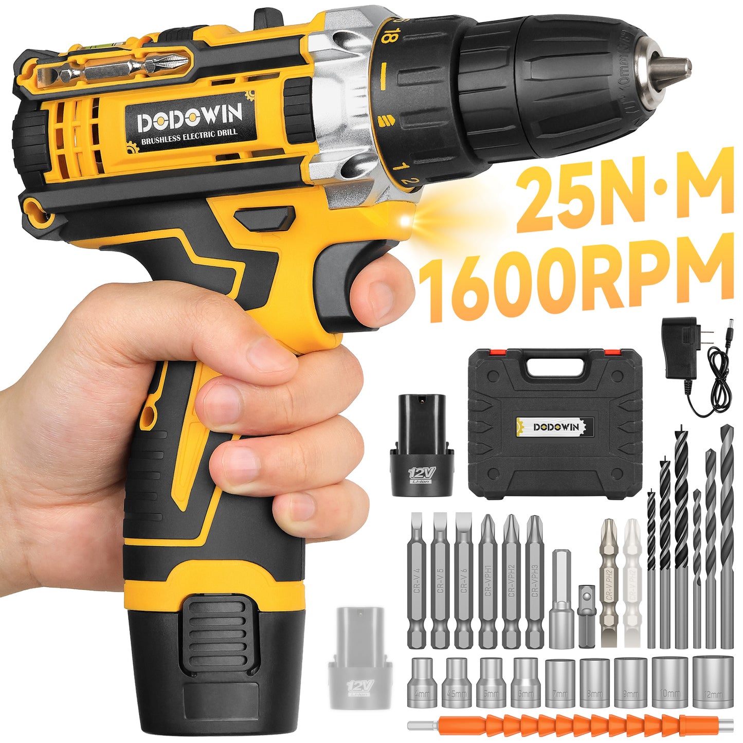 DODOWIN 12V Power Drill Set