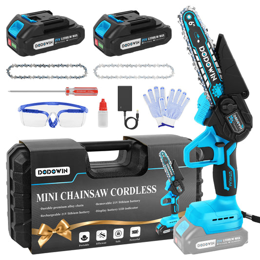 DODOWIN Mini Chainsaw Cordless，6'' Electric Portable Chain Saw