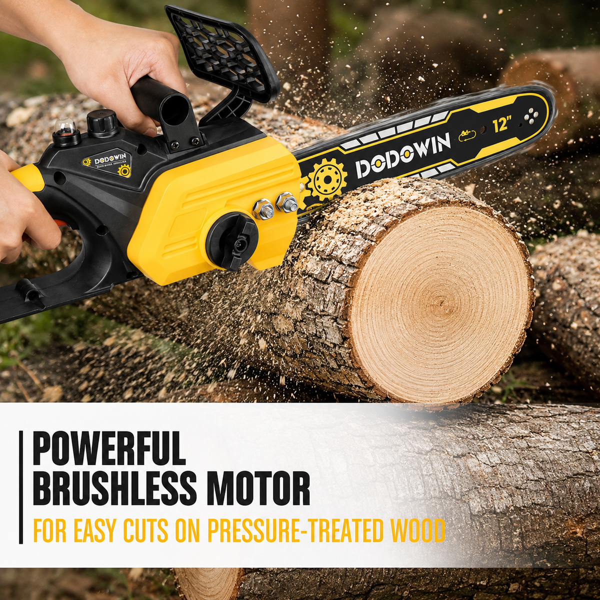 DODOWIN MS7 12-Inch Cordless Chainsaw Kit