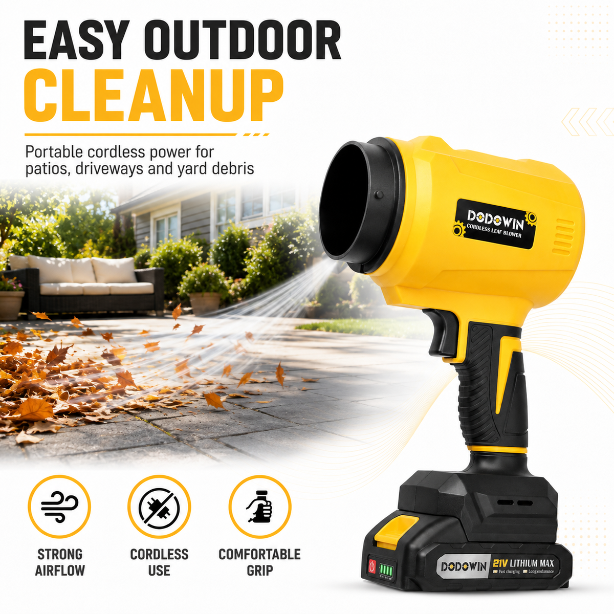 DODOWIN LB6 Cordless Leaf Blower Kit