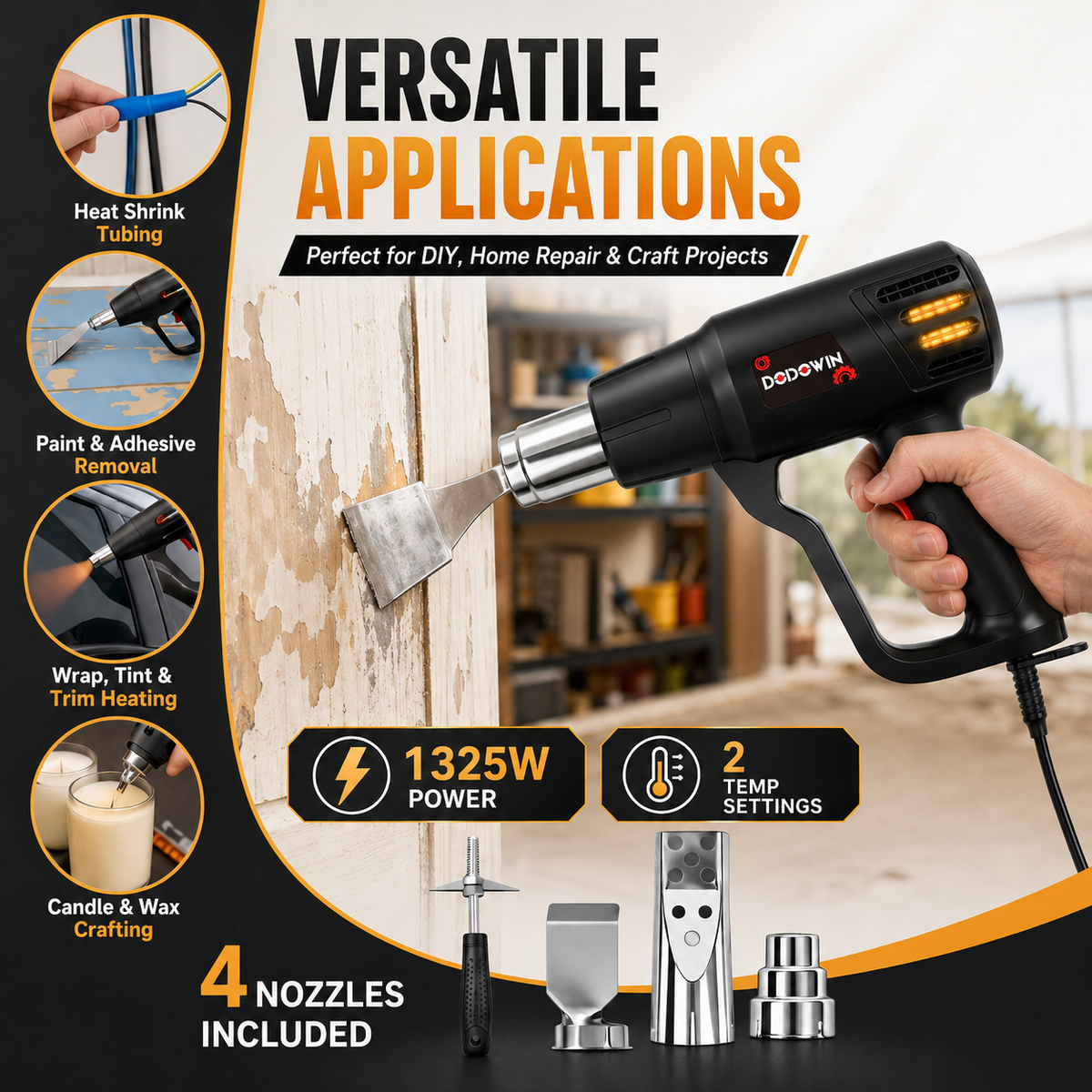 DODOWIN Heat Gun with US Plug Kit