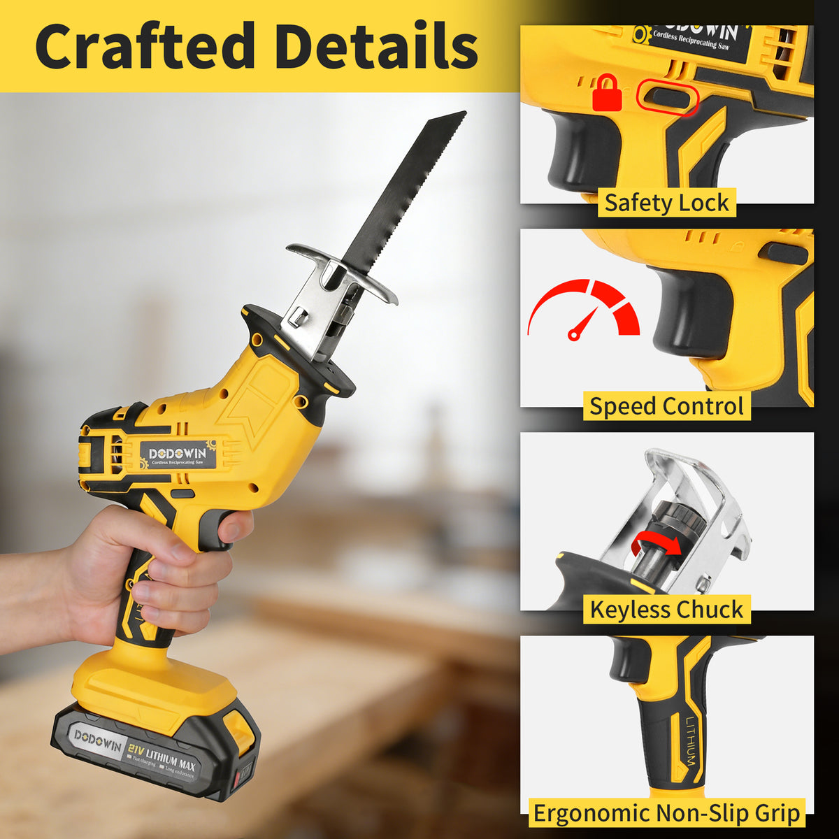 DODOWIN RS1 Cordless Reciprocating Saw Kit