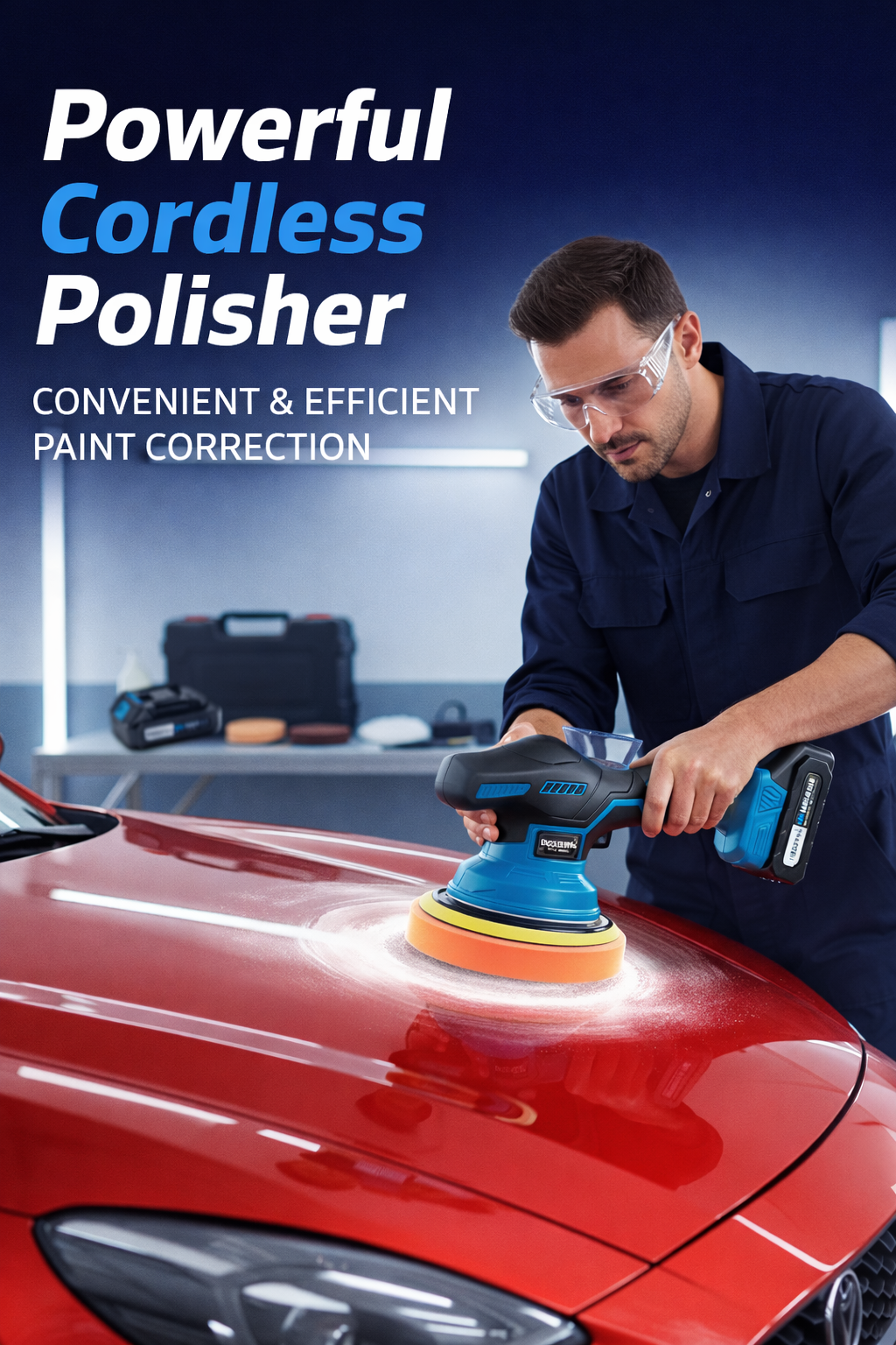 DODOWIN Cordless Car Polisher with 8-Speed Control