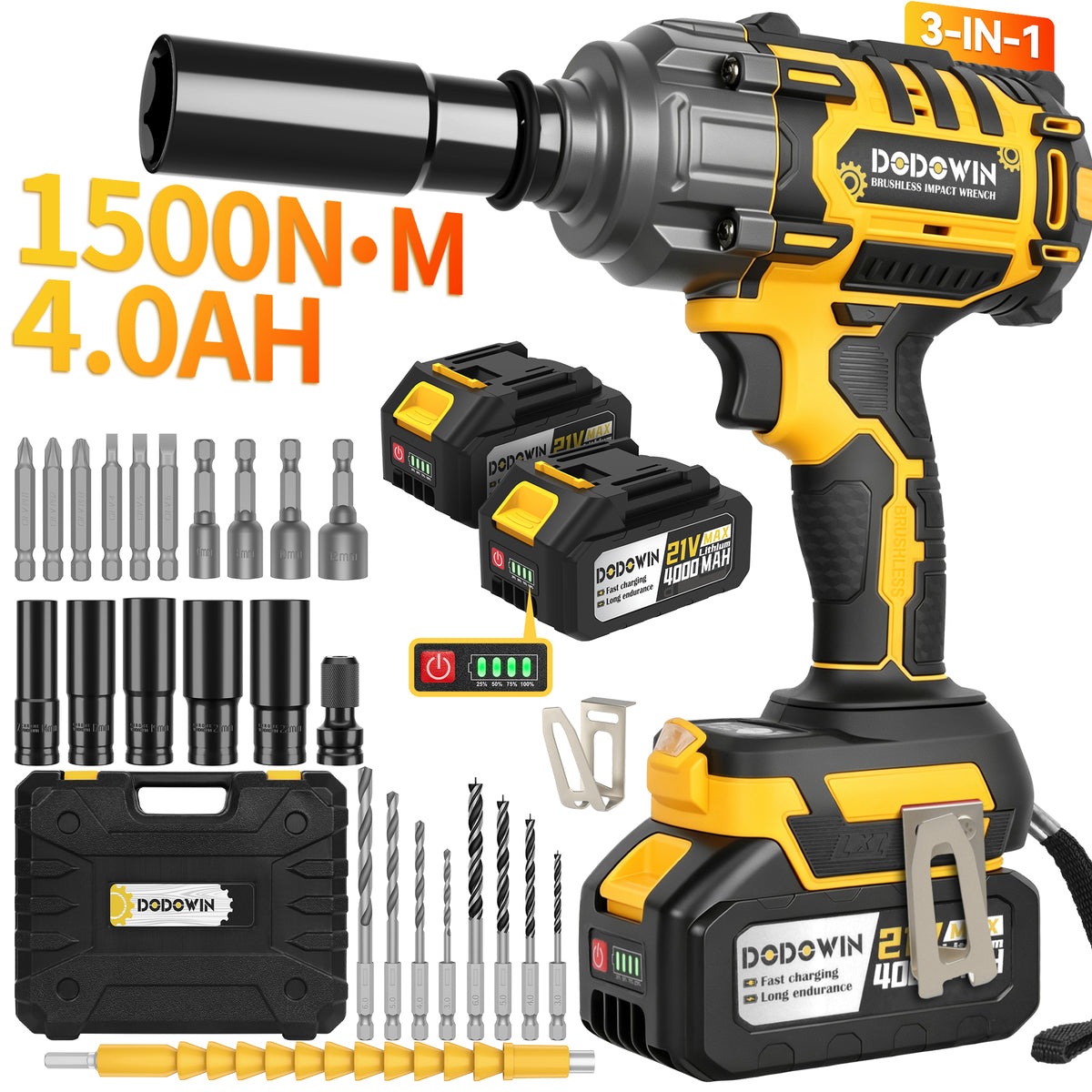 DODOWIN DB7 Cordless Impact Wrench Kit