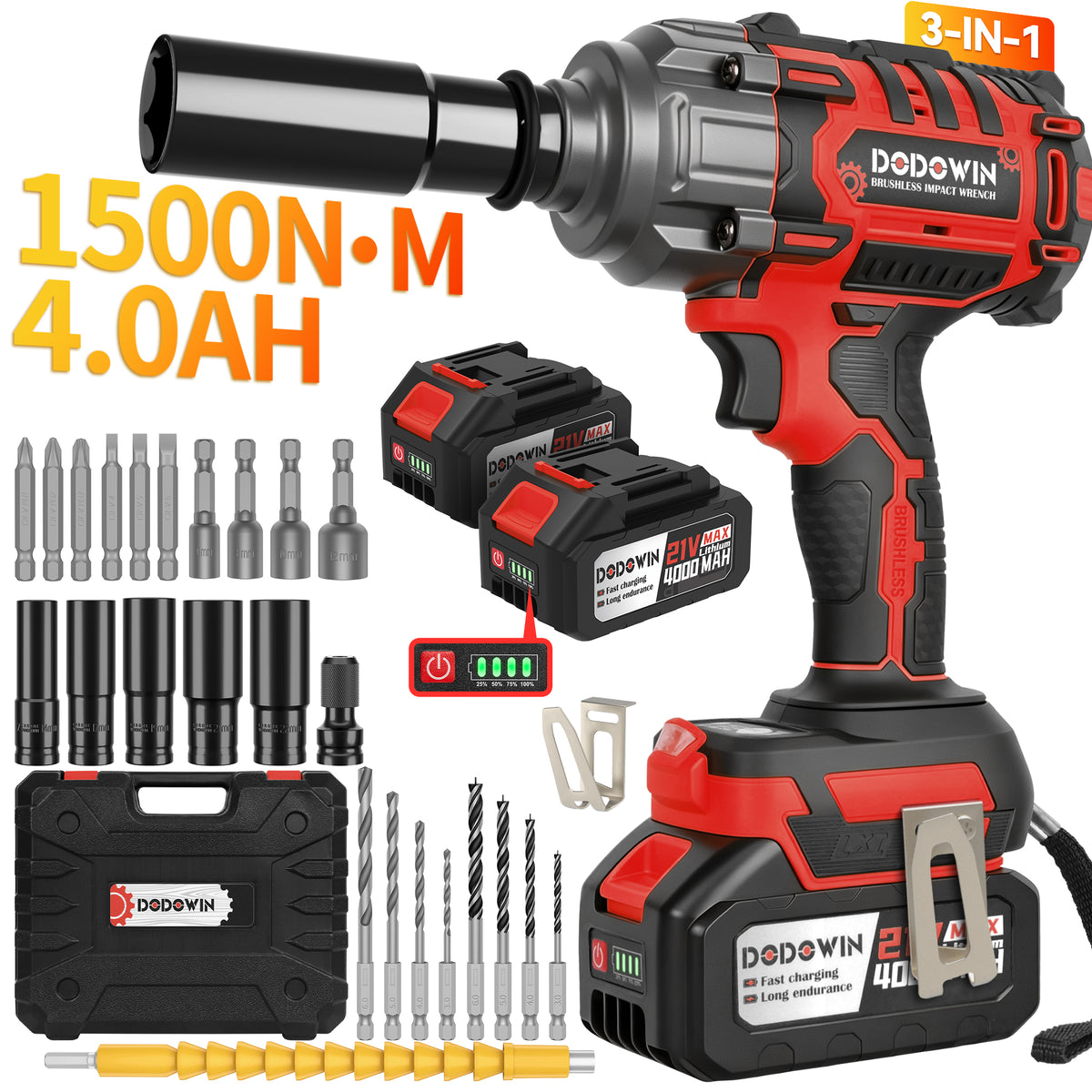 DODOWIN DB7 Cordless Impact Wrench Kit