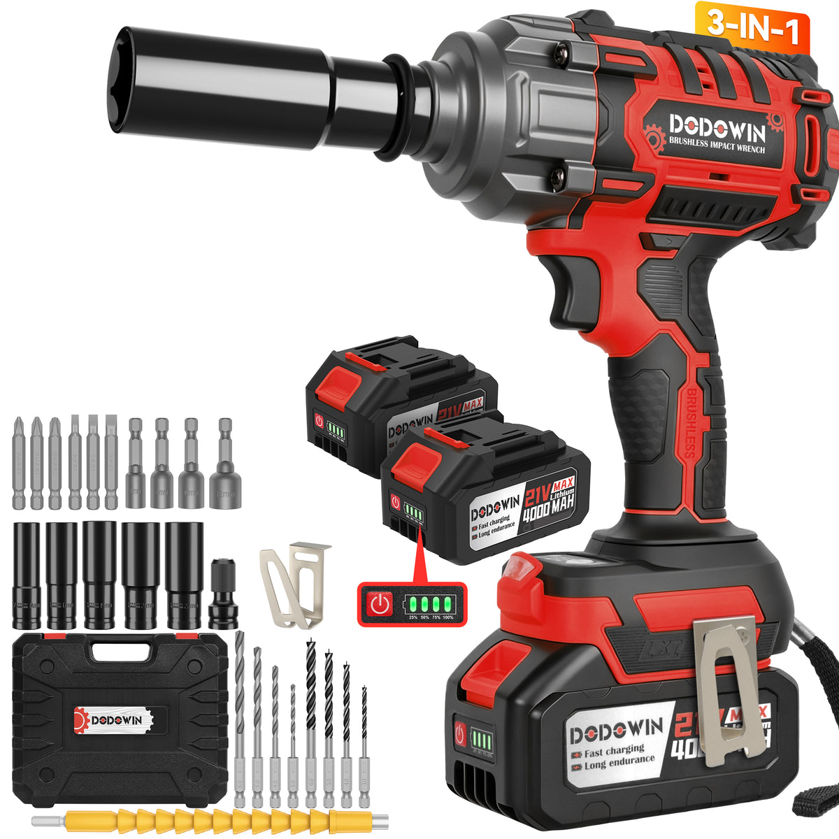 DODOWIN DB7 Cordless Impact Wrench Kit