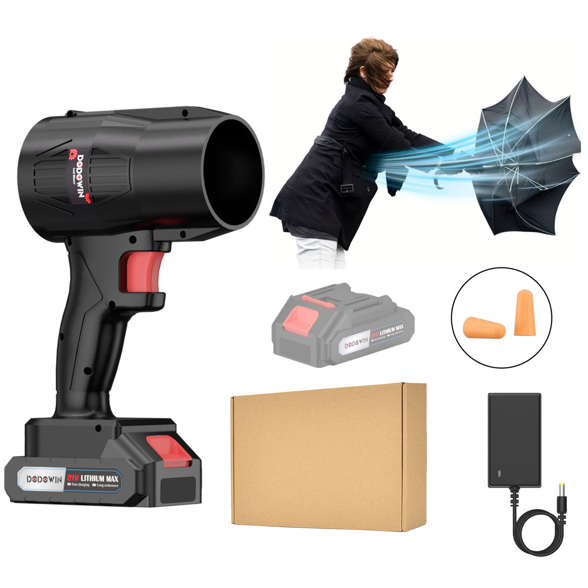 DODOWIN LB6 Cordless Leaf Blower Kit