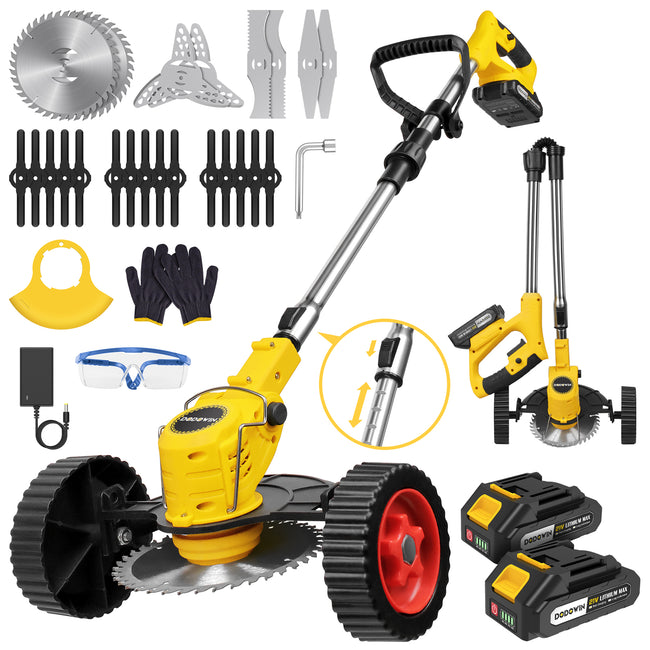 DODOWIN Folding Cordless Grass Trimmer for Lawn Edges